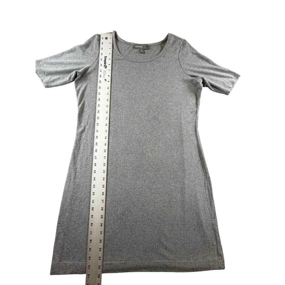 Donna Ricco New York Heather Grey Short Sleeve Scoop Neck T-Shirt Dress Large
